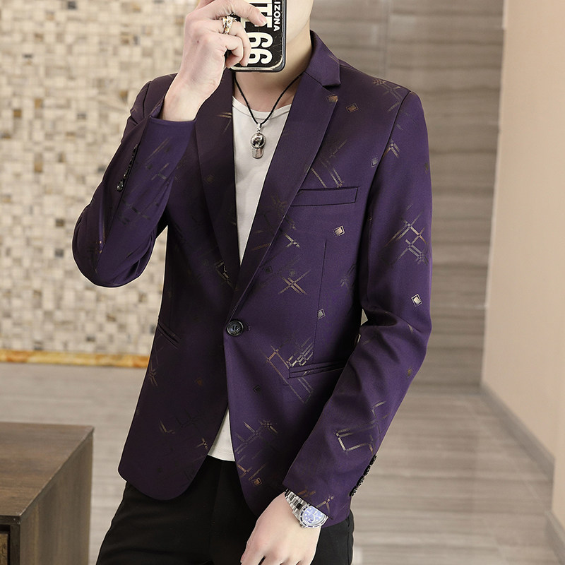 2022春季新款男士韩版时尚休闲小西服外套XZ313B-1-XF,男装西服,星座310B-3