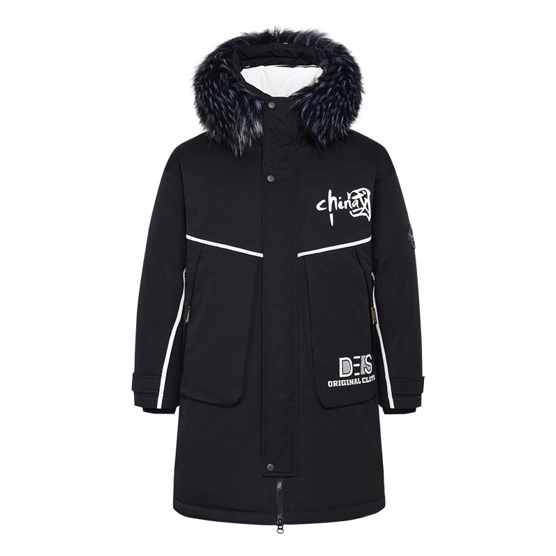 MY1779-P150冬季时尚印花大毛领棉衣连帽加厚中长款棉服XZ313B-1,男装棉衣,星座310B-3