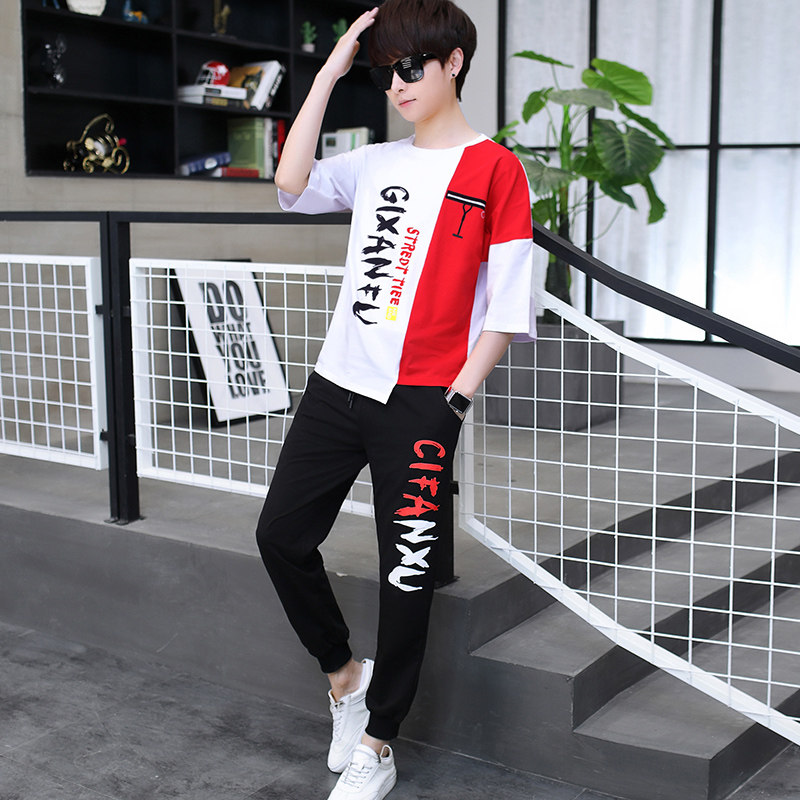 男士潮流时尚休闲圆领运动套装XZ313B-1--T001- P65图片