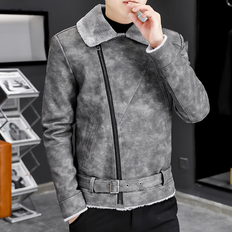 秋冬新款皮衣男士加绒加厚时尚机车服XZ313B-1-PY722-P120,男装皮衣,星座310B-3