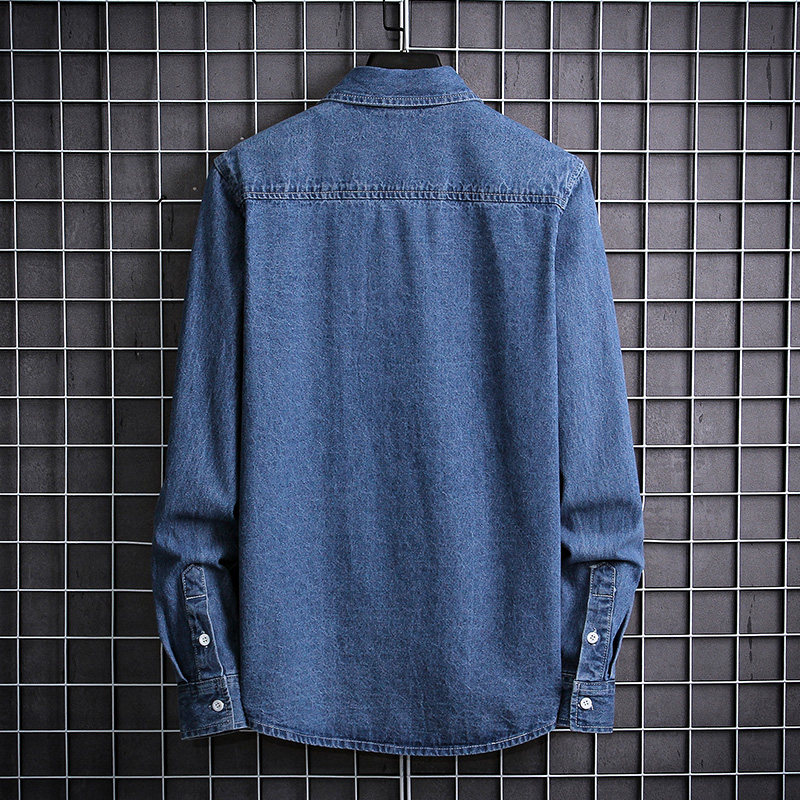 秋季薄款牛仔衬衣时尚简约休闲长袖衬衫XZ313B-1-CY8002-P50,男装衬衫,星座310B-3