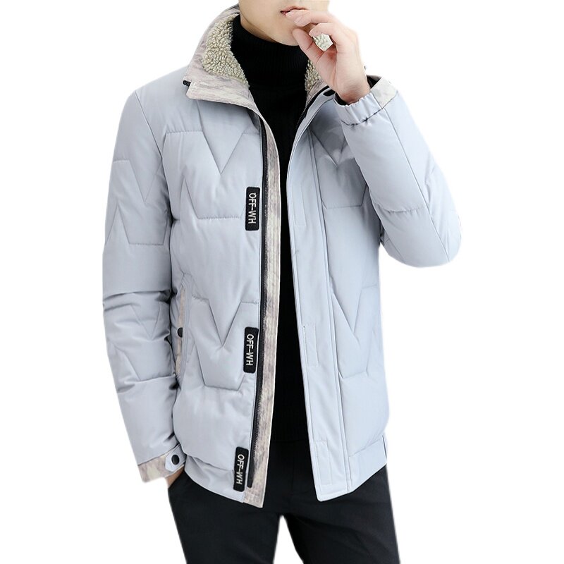 MY8608-P100冬季男修身短款纯色棉衣青年纯色休闲棉服外套,男装棉衣,星座310B-3