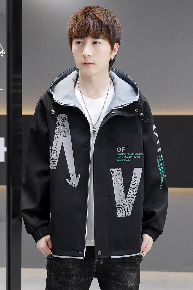 夹克男春季新款潮流ins男士连帽外套XZ313B-1-J,男装夹克,星座310B-3
