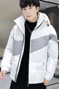 冬季棉衣男短款连帽拼接色加厚时尚棉服外套XZ313B-1-MY1422-P105图片