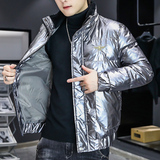 MY8019-P110冬季新款男士立领潮流休闲加厚亮面棉衣XZ313B-1，男装棉衣，星座310B-3