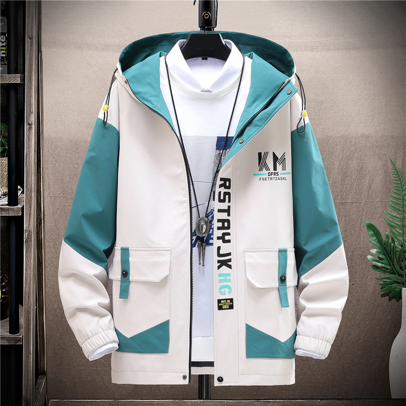 202春季潮流ins男士时尚连帽工装夹克外套XZ313B-1-J图片