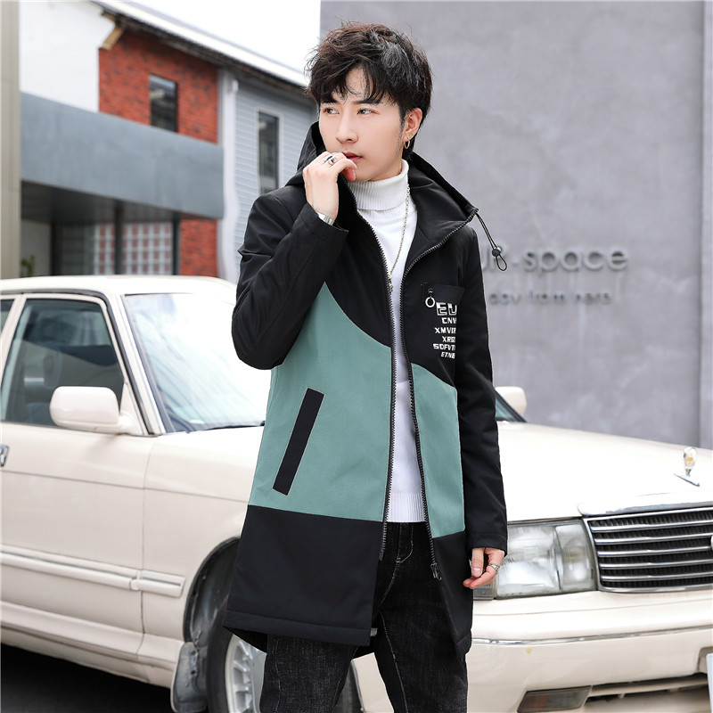 主推男士中长款风衣连帽时尚休闲夹克外套XZ313B-1-J,男装夹克,星座310B-3