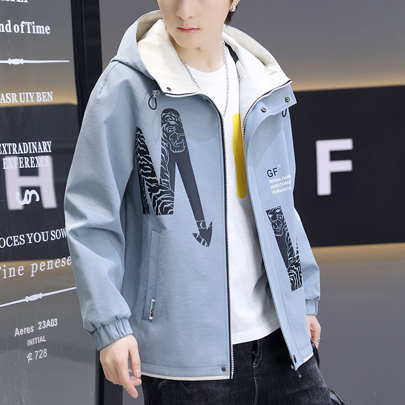 夹克男春季新款潮流ins男士连帽外套XZ313B-1-J,男装夹克,星座310B-3