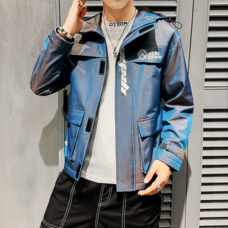 主推款秋季新款男士时尚变色连帽工装夹克外套XZ313B-1-JK688-P73,男装夹克,星座310B-3