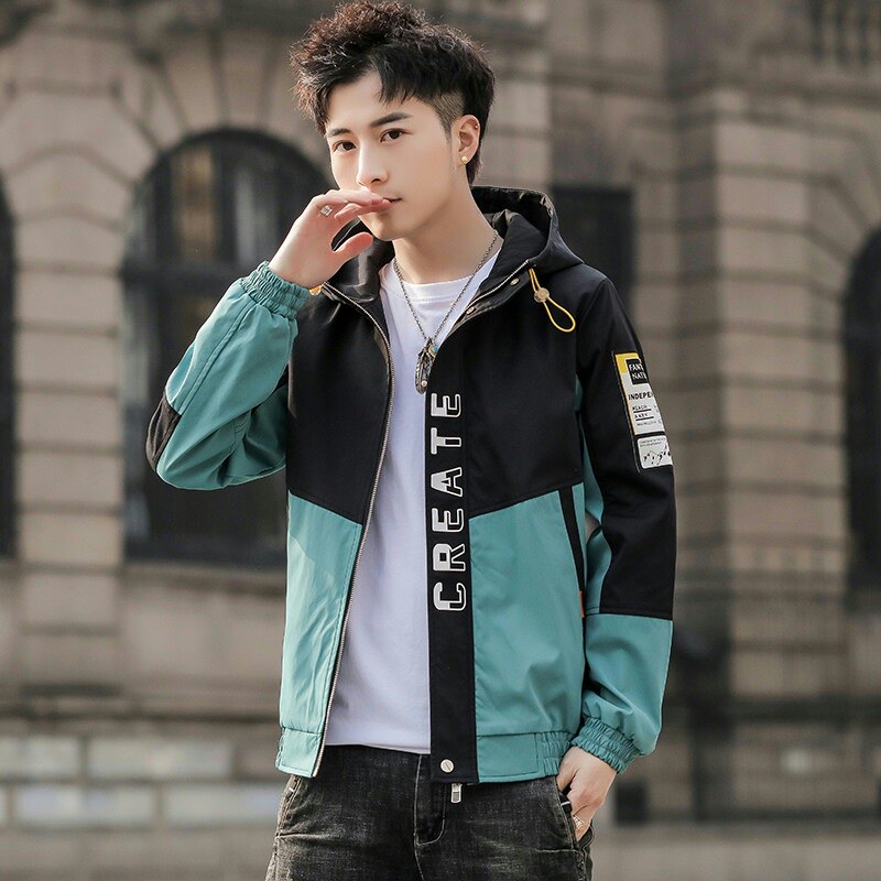 秋季新款潮流ins男士时尚连帽工装夹克上衣XZ313B-1-JK06-P60,男装夹克,星座310B-3
