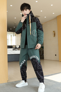 秋冬季新款休闲男士连帽加绒夹克外套XZ313B-1-JK077-P65图片