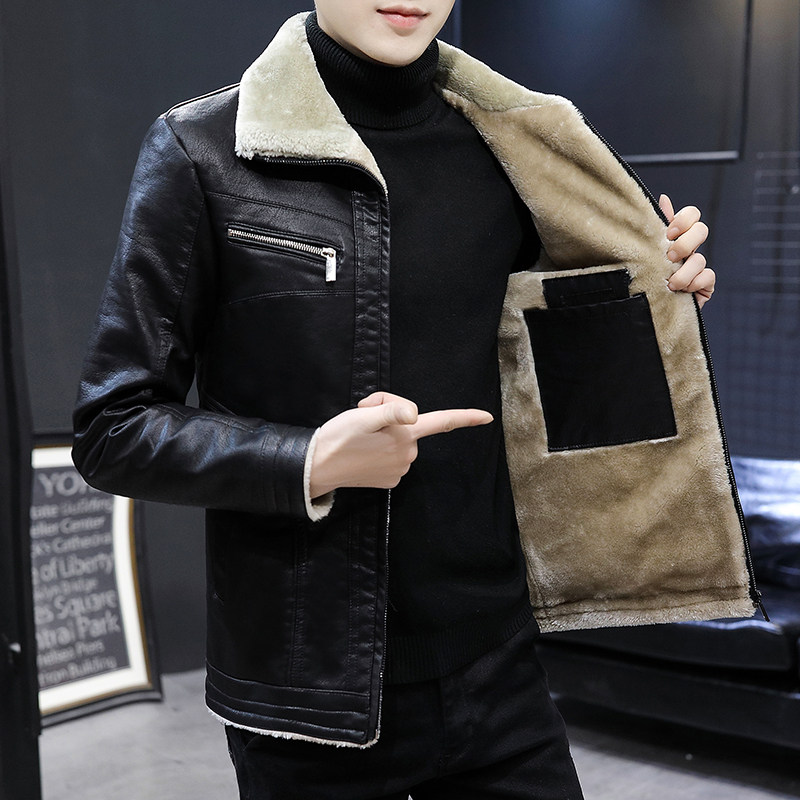 2021冬季加绒皮衣男帅气机车服夹克外套XZ313B-1-PY2910-P120,男装皮衣,星座310B-3