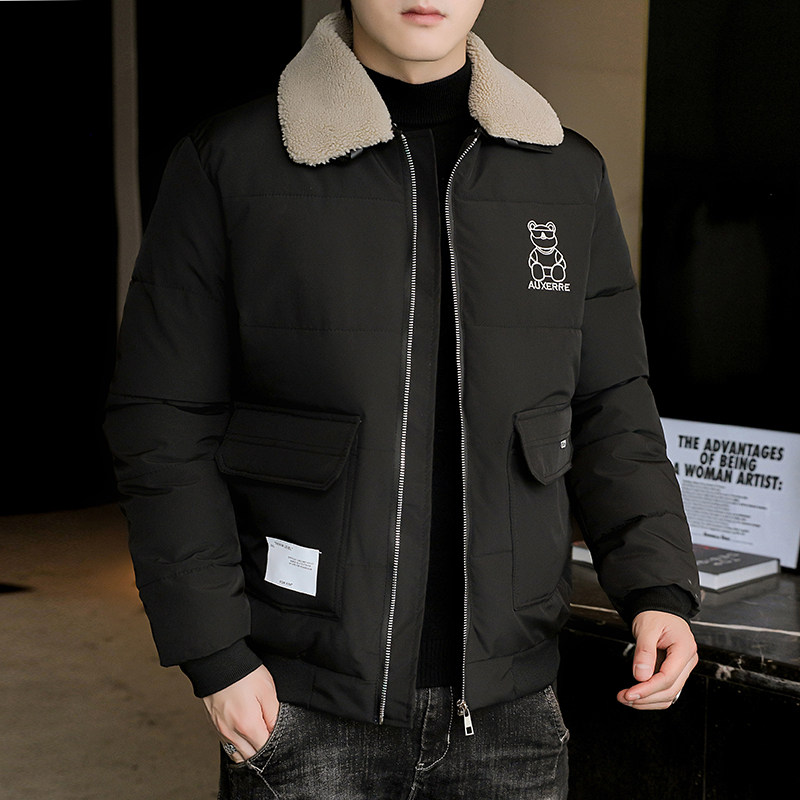 冬季棉衣男短款羊羔毛翻领加棉加厚棉服外套XZ313B-1-MY806-P90,男装棉衣,星座310B-3