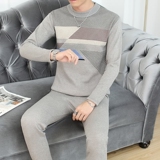 秋冬新款男士休闲加绒加厚保暖长袖保暖套装XZ313B-1-TZ66-P65，男装休闲套装，星座310B-3