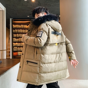 主推加厚棉服男士中长款大毛领连帽棉衣外套XZ313B-1 M1958-P125图片