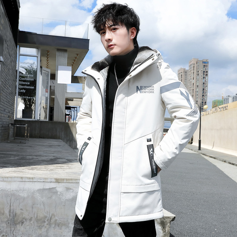 冬季新款中长款连帽男士加绒加厚夹克外套XZ313B-1-JK157-P100,男装夹克,星座310B-3