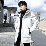 冬季新款中长款连帽男士加绒加厚夹克外套XZ313B-1-JK157-P100，男装夹克，星座310B-3