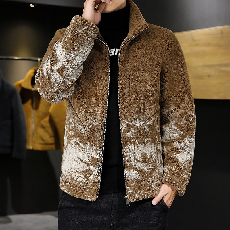 羊羔毛男士皮毛一体加厚休闲夹克外套XZ313B-1-M835-P155控价198,男装毛呢大衣,星座310B-3