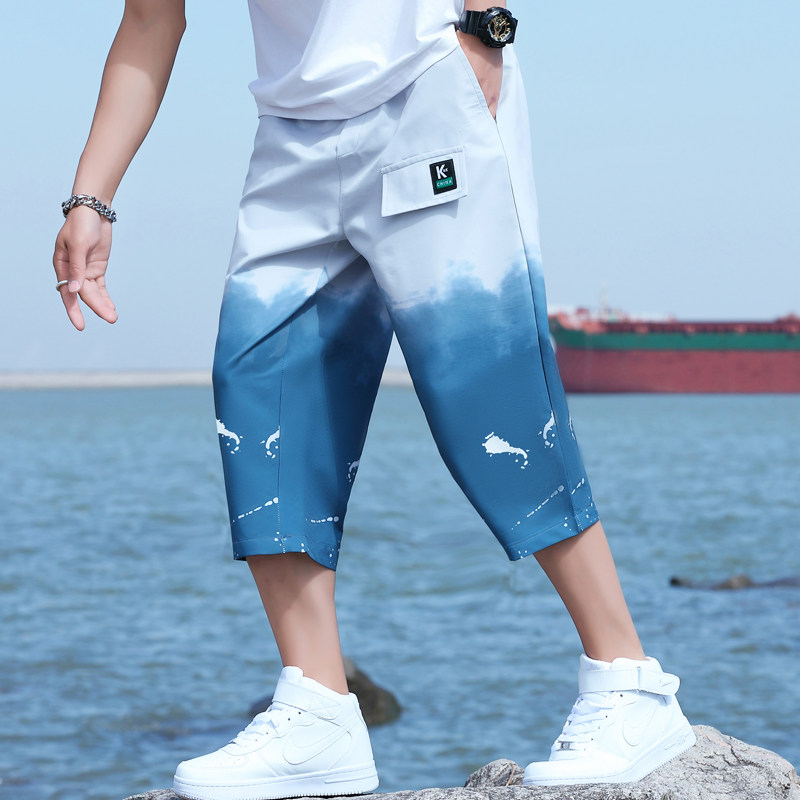 主推男士夏季渐变色潮流时尚休闲七分裤XZ313B-1图片