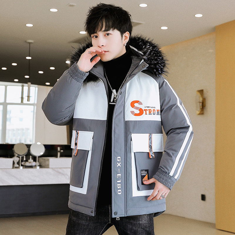 冬季新款大毛领派克服棉衣男大口袋印花棉服XZ313B-1-MY1918-P120,男装棉衣,星座310B-3
