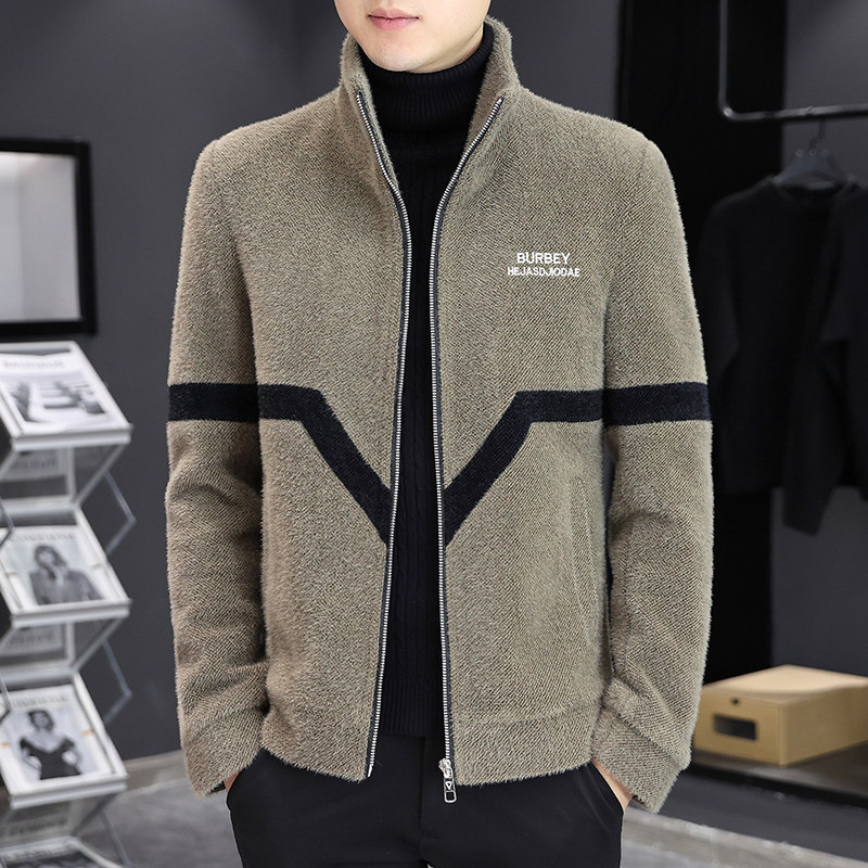 春季男士短款立领开衫毛呢休闲潮流夹克外套XZ313B-1M05-P130，男装毛呢大衣，星座310B-3