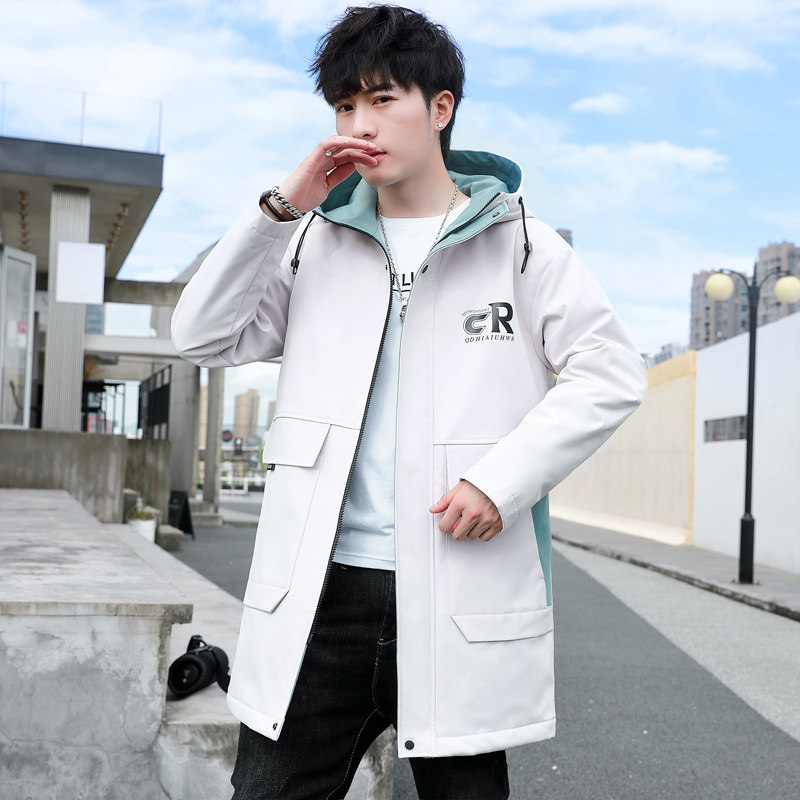 秋季新款中长款风衣男连帽夹克外套XZ313B-1-S215-P70,男装夹克,星座310B-3