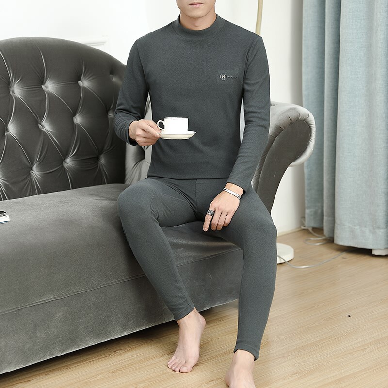 秋冬男士休闲精品德绒半高领双面绒保暖套装XZ313B-1-T2199-P60,男装休闲套装,星座310B-3
