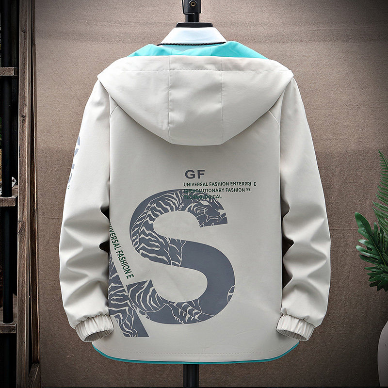 挂拍夹克男春季新款潮流ins男士连帽外套XZ313B-1-J,男装夹克,星座310B-3