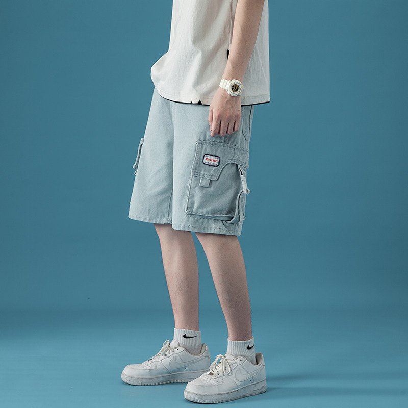 2022夏季新款男士时尚休闲工装牛仔裤五分裤XZ313B-1-NZ816,男装牛仔裤,星座310B-3