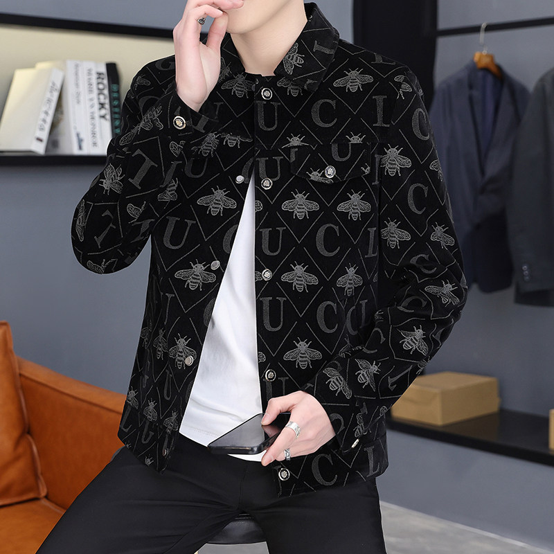 春季男士休闲商务夹克潮流高品质翻领上衣外套XZ313B-1-J,男装夹克,星座310B-3