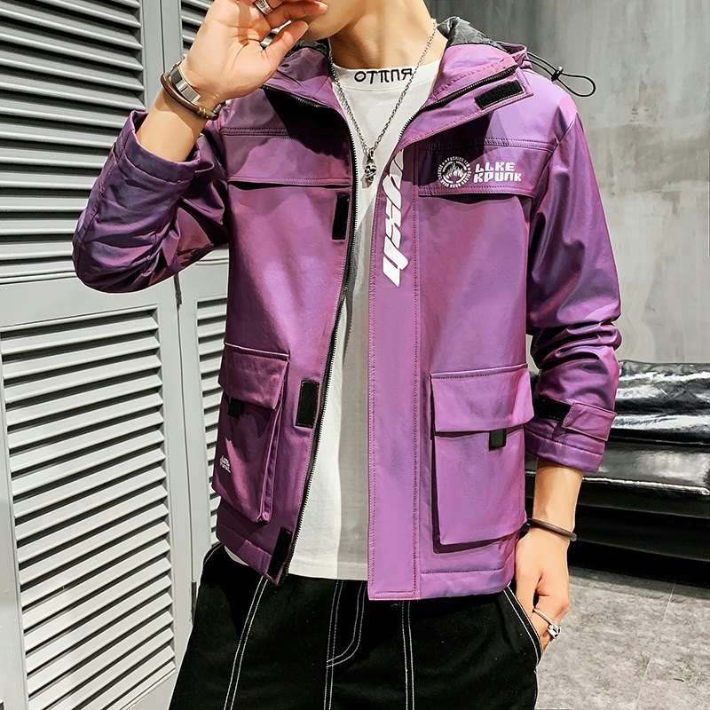 主推款秋季新款男士时尚变色连帽工装夹克外套XZ313B-1-JK688-P73,男装夹克,星座310B-3