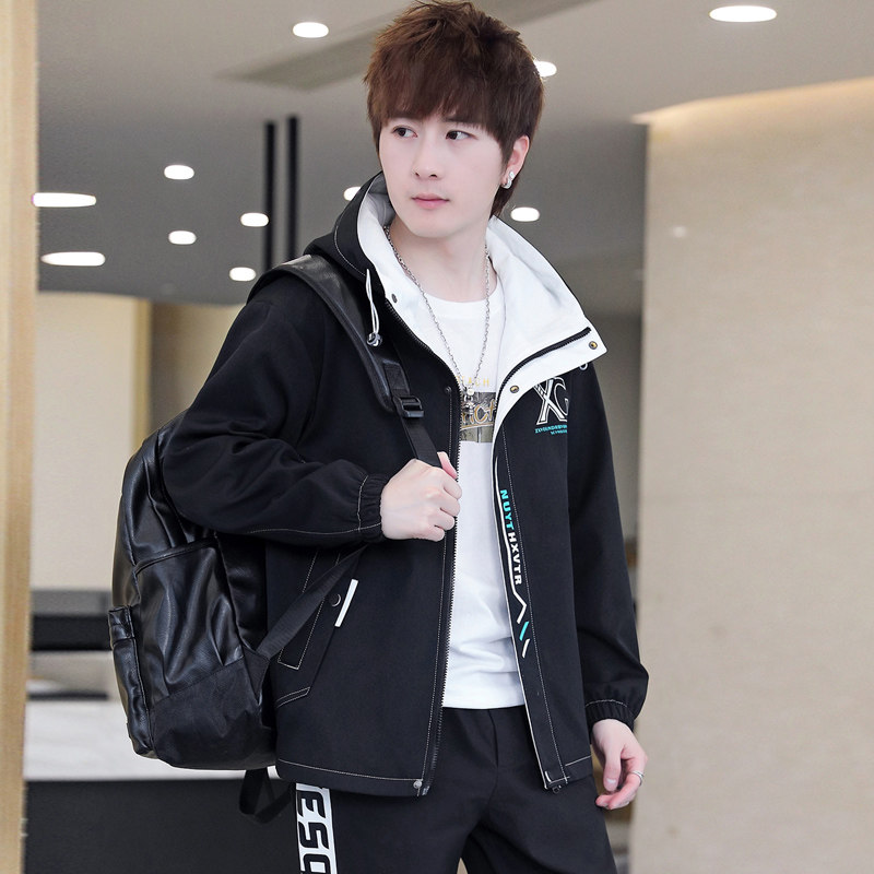 2022男士春季潮流ins男士时尚连帽夹克外套XZ313B-1-JK2202-P65,男装夹克,星座310B-3