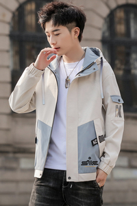 J XZ313B-春季新款潮流ins男士时尚连帽工装夹克 外套图片