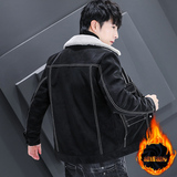 秋冬潮流男士翻领加绒加厚休闲夹克外套XZ313B-1-JK215-P130，男装夹克，星座310B-3