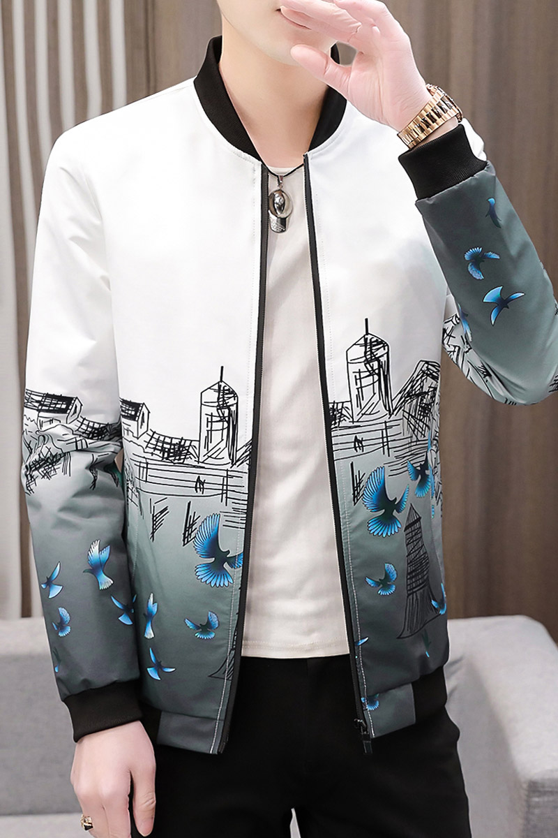 夹克男春季新款男士韩版棒球领休闲夹克外套XZ313B-1-NS09-P35,男装夹克,星座310B-3
