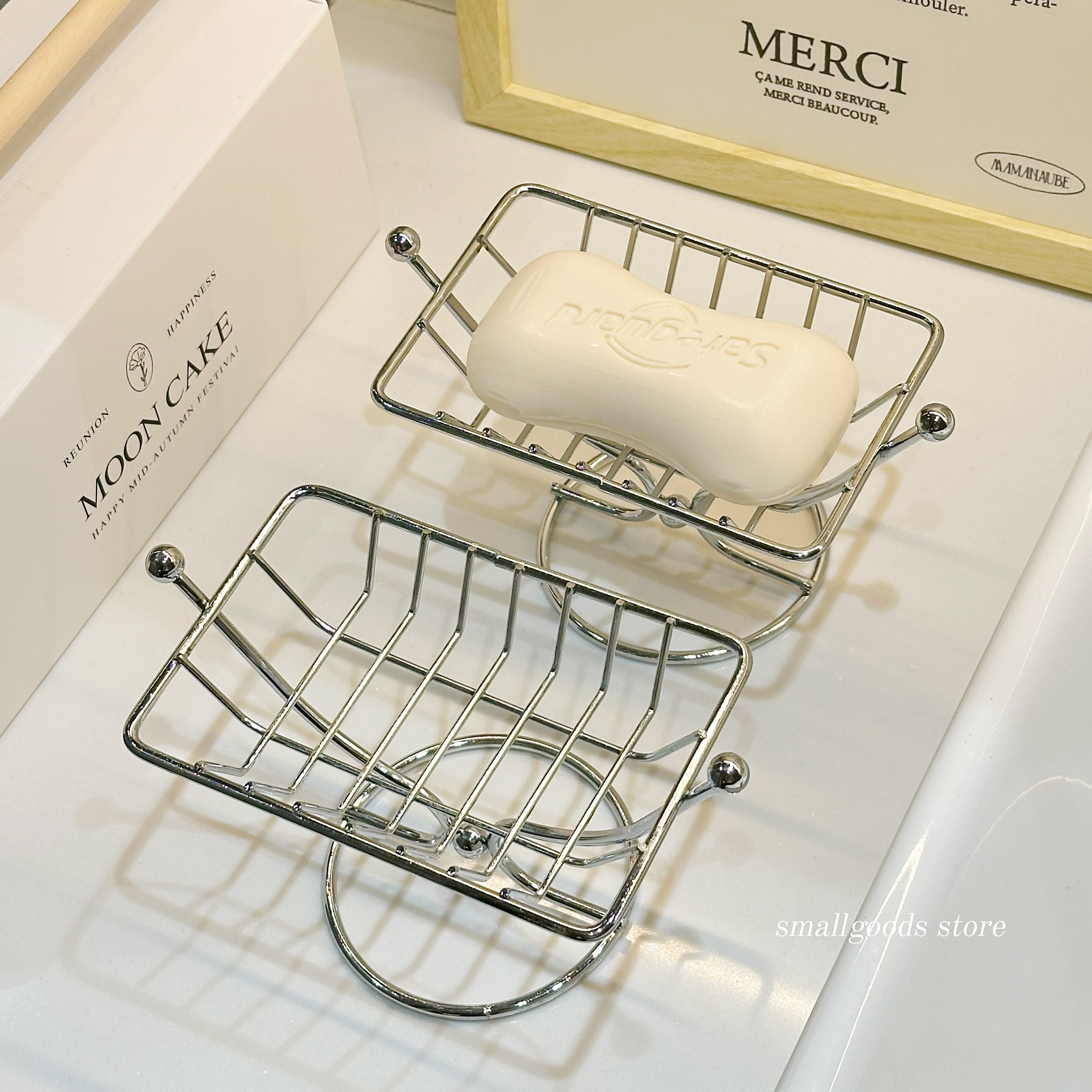 极简风高脚沥水肥皂架 轻奢方形香皂收纳架浴室铁艺洗手台金属架,家庭/个人清洁工具,皂网/架,淘宝优惠券,粉丝福利购,淘宝优惠卷