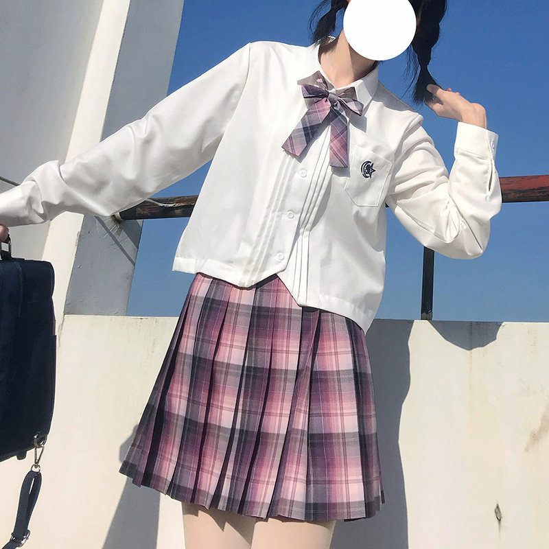 现货珠珠家原创尖领白衬衣jk制服图片