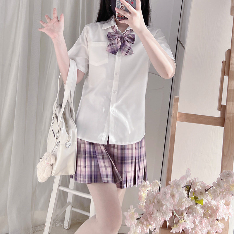 原创jk格裙高腰百褶裙学生制服夏图片