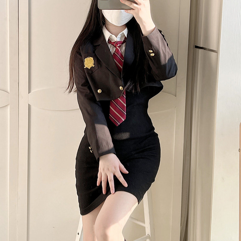 珠珠家辣妹针织连衣裙韩式图片