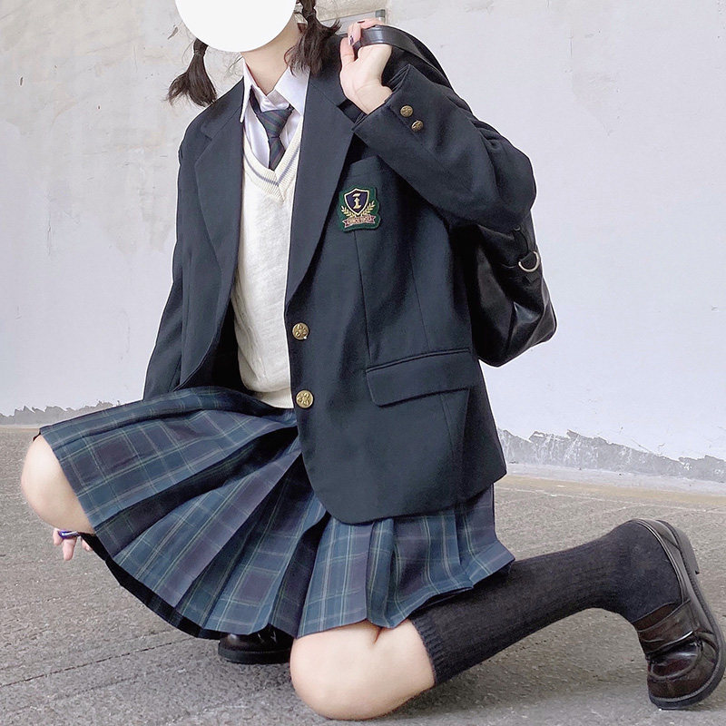 原创格裙JK制服日系少女学生高腰图片