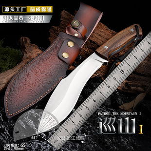 巡山户外野营刀具高硬度锋利排障刀生存刀家用砍骨刀钓鱼露营刀