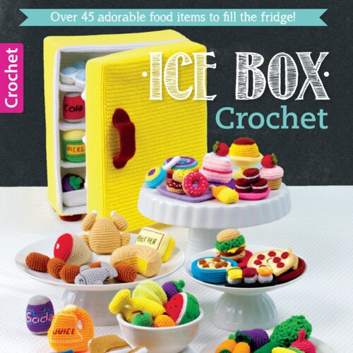 【英文钩针图解电子书】0077冰箱及45款美食手工编织教程非成品