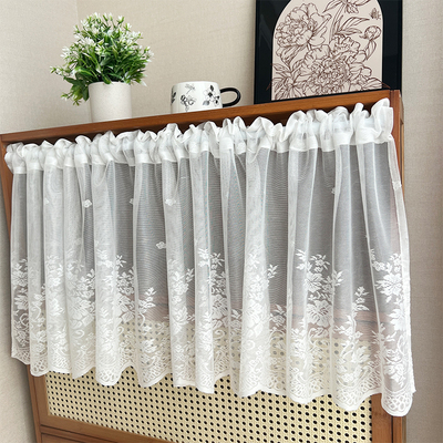 遮丑乡村蕾丝半帘薄利多销