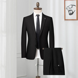 西服套装 面试新郎结婚礼服易打理西服外套商务休闲韩版 春季 男西装