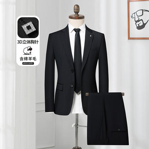 【绵羊毛 套西】春秋高级感商务正装西服套装男韩版商务休闲西服