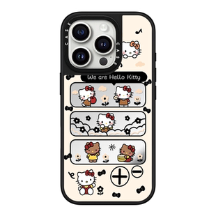 现货casetify联名黑皮HelloKitty凯蒂猫iPhone17promax壳适用苹果16pro磁吸15可爱14卡通13防摔17保护套女