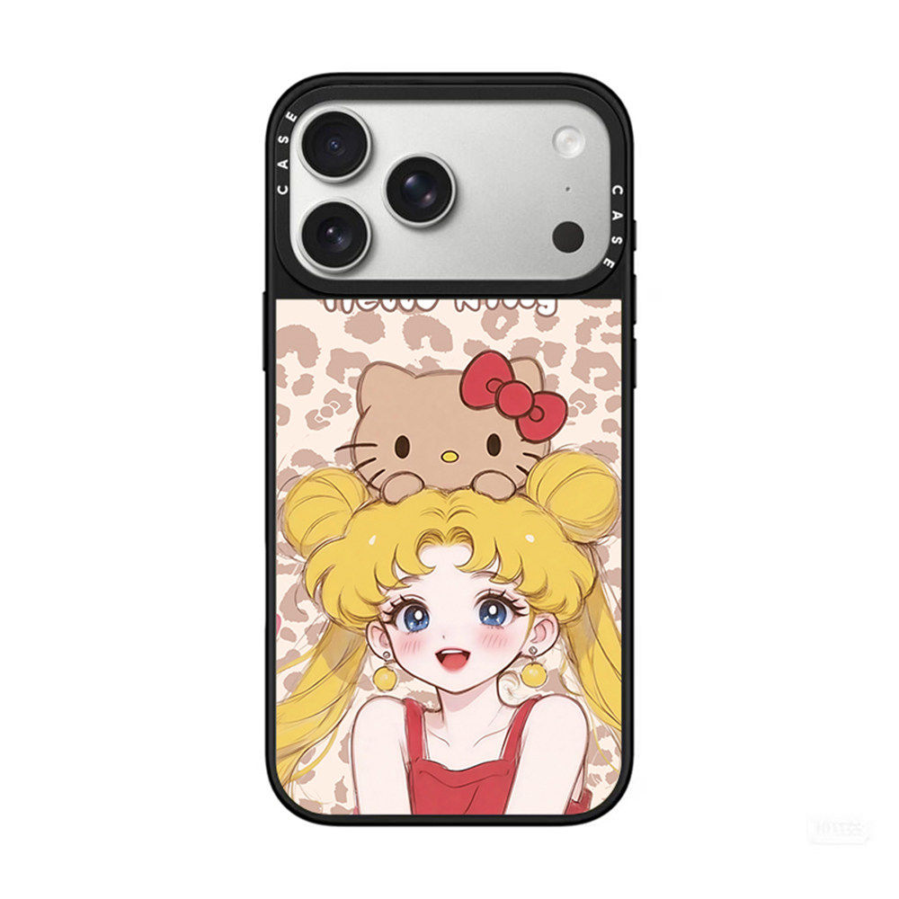 【韩国】联名豹纹美少女Hellokitty猫苹果18promax手机壳适用iPhone17pro磁吸16卡通17Air可爱14保护套