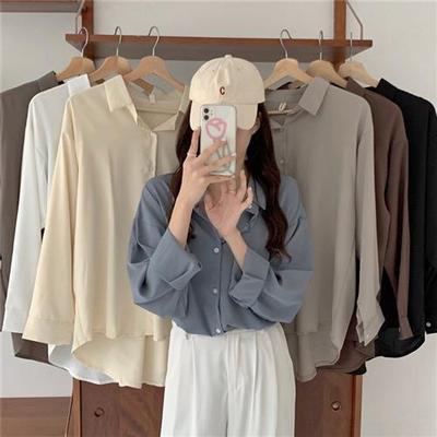 法式polo领长袖衬衫女装早春季2025年新款设计感小众防晒开衫上衣