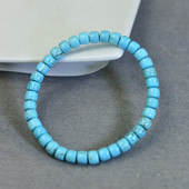 湖北原矿绿松石高瓷天然无优化直切手串手链隔珠配饰配珠文玩配饰