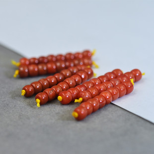 天然原矿南红玛瑙散珠弟子珠 6.8MM金刚菩提手串108佛珠配饰配珠